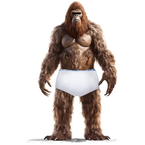 Accoutrements Archie McPhee Bigfoot's Legendary Underpants: A Novelty Gag Gift for Believers and Pranksters White