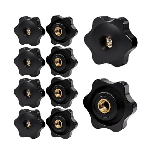 Flewdart - 10 botones de sujeción M8x32, tuerca estrella M8 y mariposa para muebles mecánicos y equipos electrónicos