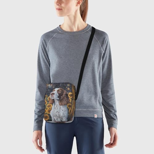 MCHIVER Small Messenger Bag Springer Yellow Sunflowers Star Crossbody Bag for Men Women Handbags Fanny Packs for Outdoor Travel2