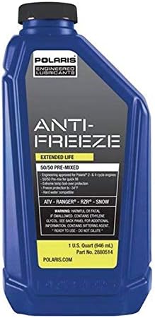 Polaris 50/50 Premix Extended Life Antifreeze, Snowmobiles and ORV Aluminum Cooling Systems
