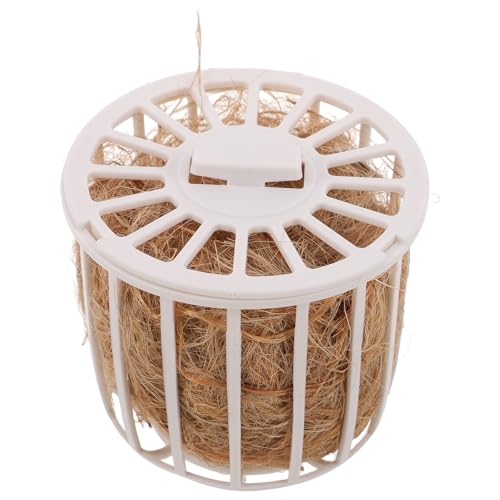 Artibetter Material para Nidos de Pájaros con Cesta y Lecho de Yute Natural Juego Ecológico para Periquitos Canarios y Pinzones Cojín para Jaulas Resistente a Olores y Fácil Limpieza