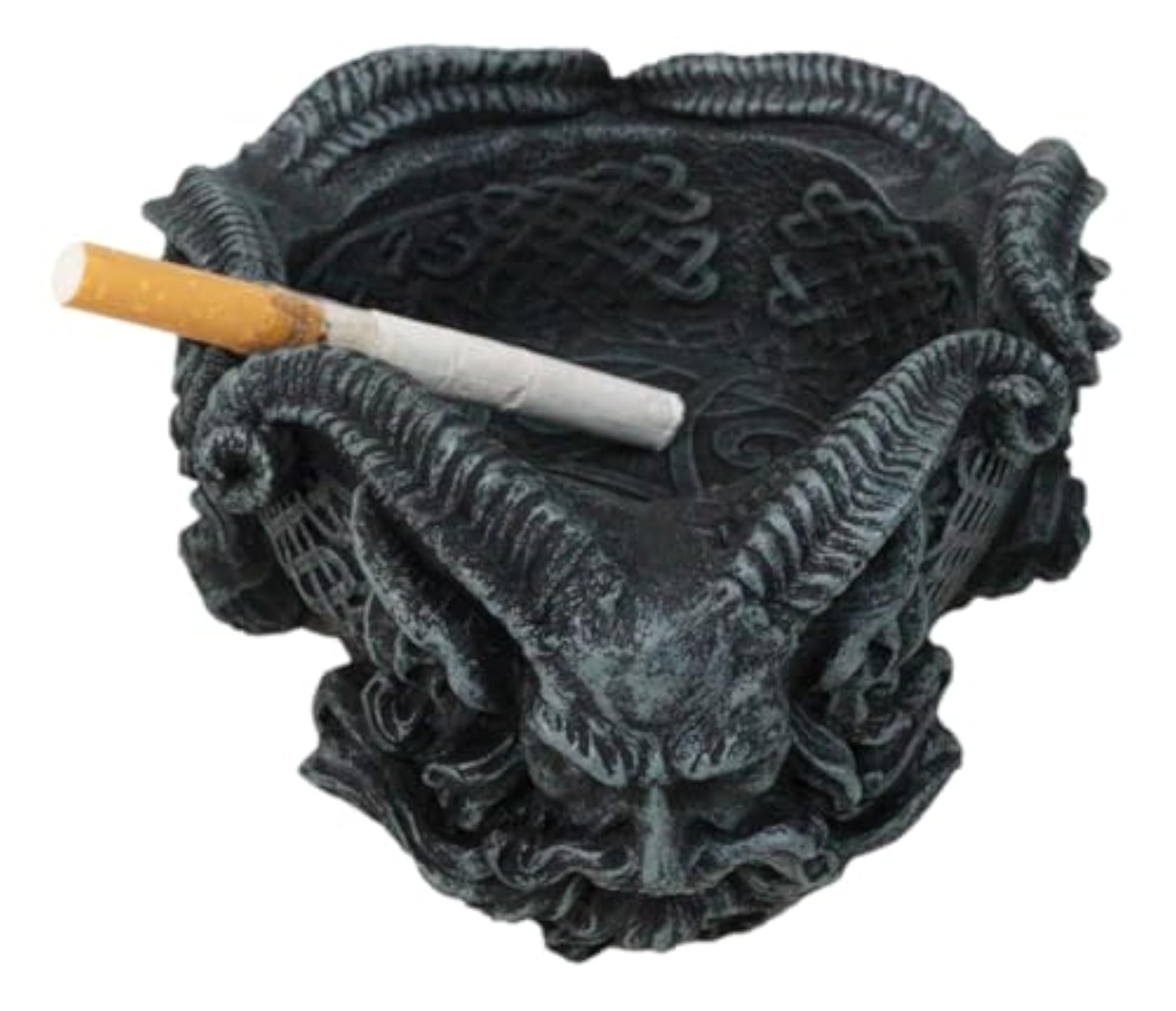 Greek God Pan Cigarette Ashtray with Celtic Knotwork, Gift