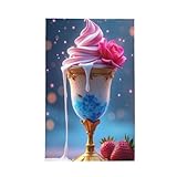 249 Rosen-Eiscreme-Küchenhandtücher, weiche und saugfähige Handtücher zum Trocknen der Küche mit Kordelzug für Dekoration