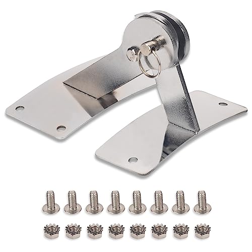 MWEDP Stainless Hinge Gasket Kit Compatible with Weber Smokey Mountain WSM Smoker Grill 18.5 22.5 Smoker Grill One Touch BBQ Quick Release - Let The lid Connect to The Grill