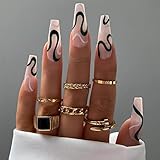 Las uñas postizas de cobertura completa contienen 12 tamaños diferentes. No importa cuál sea el tamaño de tu uña, puedes elegir las mejores uñas postizas para ti. Y es fácil de recortar y limar a cualquier longitud y forma que quieras.