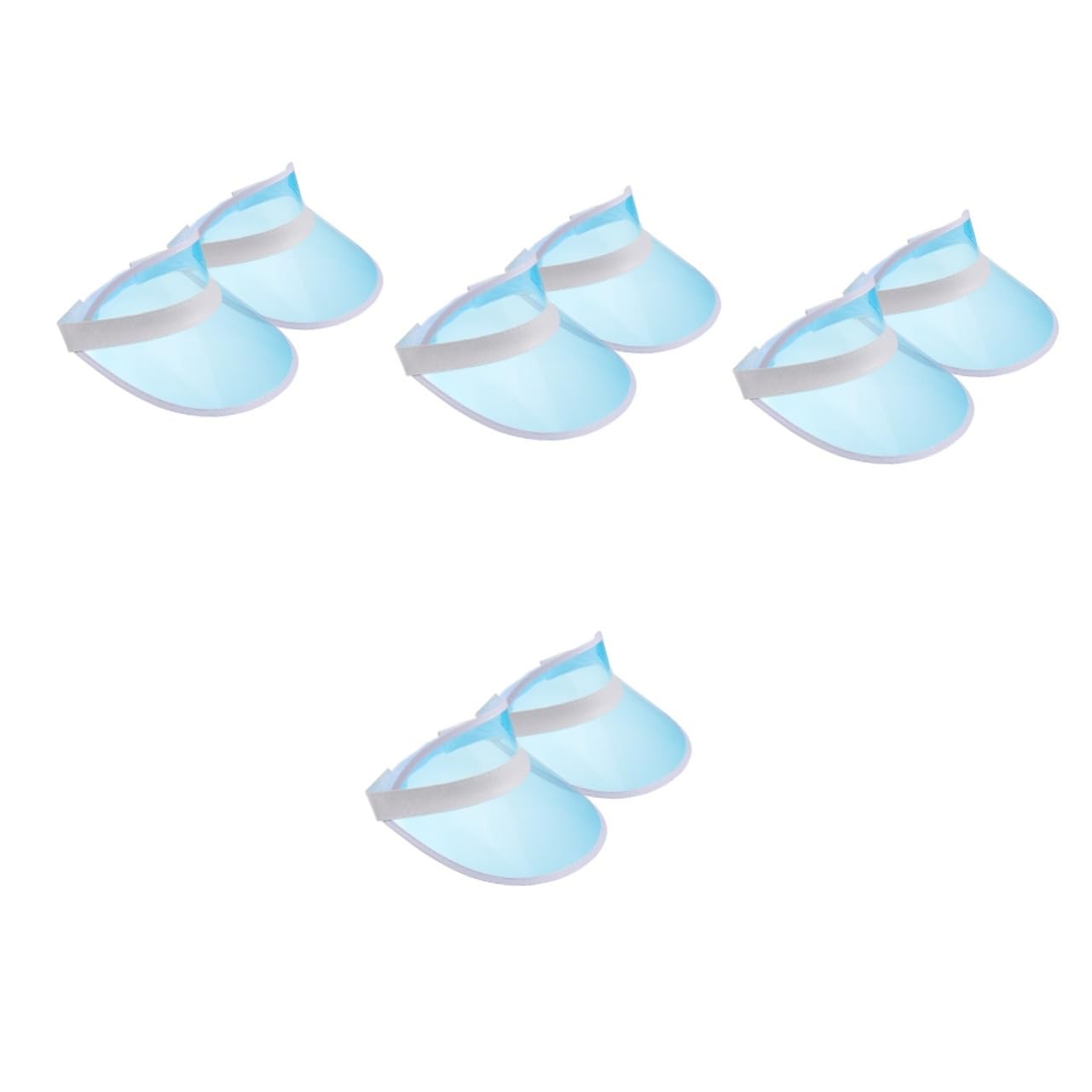 Toddmomy 8pezzi Cappellino Visiera Trasparente per Sole Protezione UV Estivi per Sport e attività all Colori
