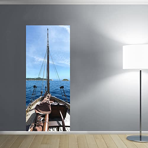 Image of 141032 Sticker ONDOOR, Adhesive for Door - Ocean, 204 x 83 cm