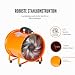 VEVOR Bauventilator 255-W-AC-Motor Baugebläse 2830 U/min Baulüfter Gebläse 1720 CFM (2922 m3/h) Axiallüfter mit 5 m Schlauch Axialgebläse 79 dB Geräuschpegel Industrielüfter