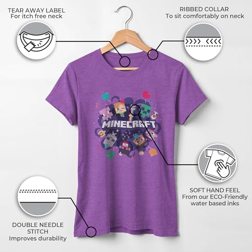 Girl's Minecraft Alex Steve Portal Party T-Shirt3