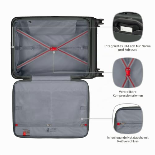 WENGER Hartschalenkoffer Skyon S 35/45 l Erweiterbar Laptopfach Anthrazit – Ansicht 5
