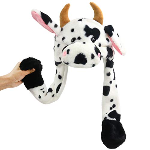 Specialyou Plush Animal Hat Cow Ear Moving Jumping Hats Funy Interactive Hat For Kids Girl Boy Cosplay Christmas Party Holiday Hat #TOP6