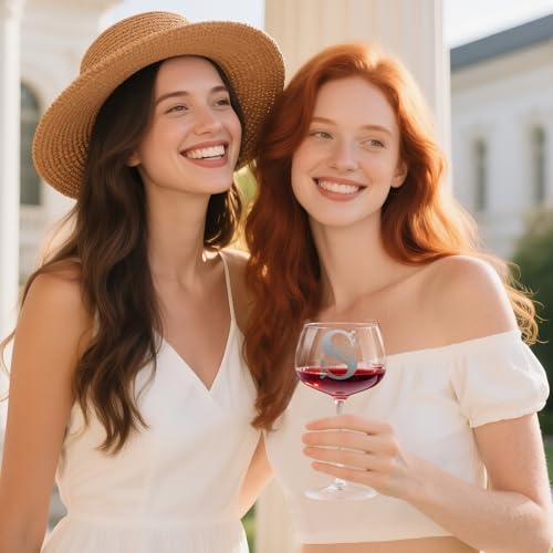 Personalized Monogram Gifts for Women, Birthday Personalised Wine Glass Gifts for Women, Personalised Gin Glass, Red Wine Glasses,Birthday Christmas Gifts for Her Mom Wife Sister Daughter Friend(S) - Image 5