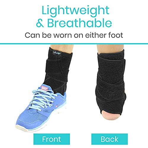 Vive Sprained Ankle Brace For Women, Men - Right Or Left Compression Foot Immobilizer Support - Basketball, Volleyball Neoprene Stabilizer Wrap Protector - Tendonitis, Heel Spur, Running Feet Sprain #TOP7