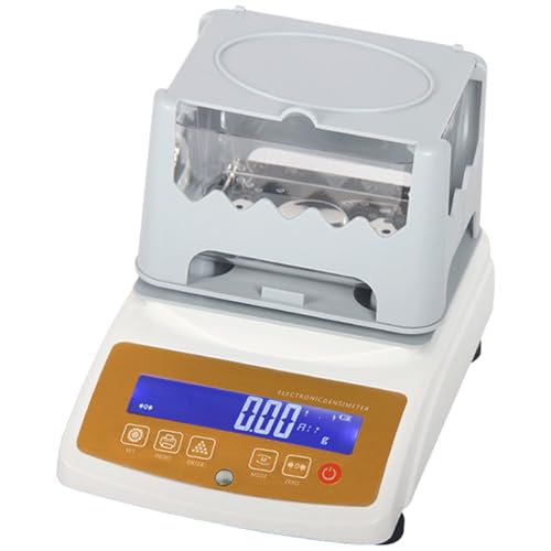 GwlThixion Gold Purity Testing Machine, Digital Electronic Gold Purity Tester Meter, 300g/600g/1200g Silver & Gold Analyzer Kit, for Platinum, Palladium, Refinery Precious Metal Tester MDJ-300K