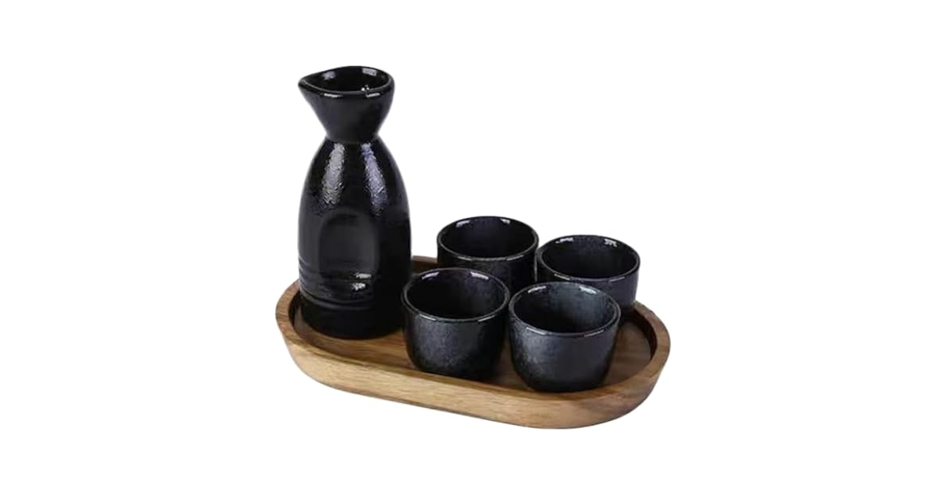 ≪陶磁器 茶器セット ─ 4客用 木製トレイ付≫ 中国茶器