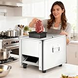QuinteZhenTially Cortadora Automática Acero Inoxidable,Cortadora Carne Multiusos Eléctrica,Rebanadora Eléctrica Alimentos 850 W,para Pequeños Negocios,Mercados Agrícolas,Restaurantes Domésticas 5mm