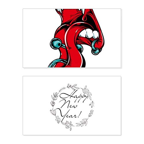 Tarjeta conmemorativa de año nuevo canina en inglés para recuerdos
