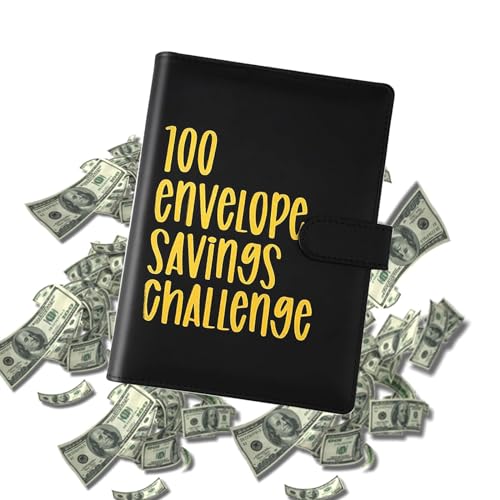 Fichário para economizar dinheiro, planejador de economia de dinheiro, fácil e divertido, 100 envelo