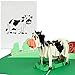 papercrush® Pop-Up Karte Kindergeburtstag „Kuh auf Bauernhof“ - Lustige 3D Kinder Geburtstagskarte für Mädchen und Jungen, Glückwunschkarte zum Kinder-Geburtstag