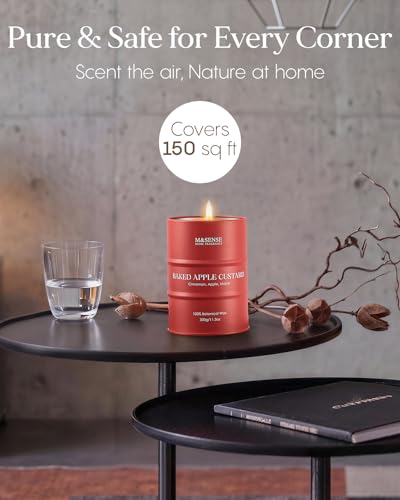 Image of M&SENSE Baked Apple Scented Candles Christmas Decor,Natural Non Toxic,Christmas Candle for Stress Relief Meditation Relaxing, Housewarming Gifts for Women Men, 11.3oz 70 Hour Long Burning