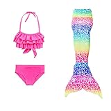 Lee Little Angel Nueva Chica Sirena Cola Bikini Traje de Tres Piezas (150, DH32+WJF48)