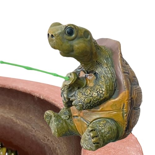 Statuetta decorativa a forma di tartaruga, in resina, a bordo piscina, statua in miniatura a forma di tartaruga per cortile, cortile, giardino, patio