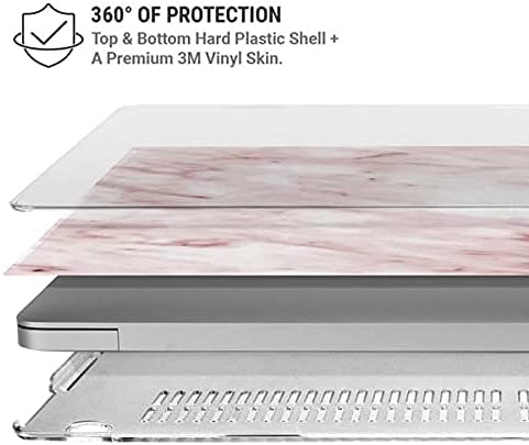 Skinit Case + Skin Compatible with MacBook Pro 15in (2016-19) Originally Designed Pink Marble Design