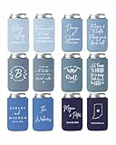 100 PCS Customized Wedding Can Coolers Personalized Wedding Favors Monogram Can Holders (Custom, 100...