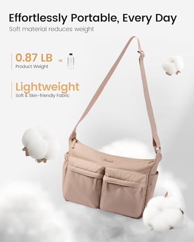 LOVEVOOK Puffy Crossbody Bags for Women Small Hobo Purse and Messenger Handbags Men with Adjustable Strap,Travel & Work4