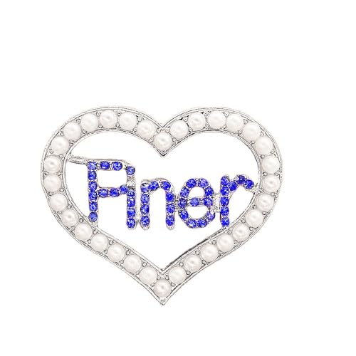 Image of Sorority Silver Soror Heart Letters Finer Brooch Zeta Greek Society Jewelry For Women