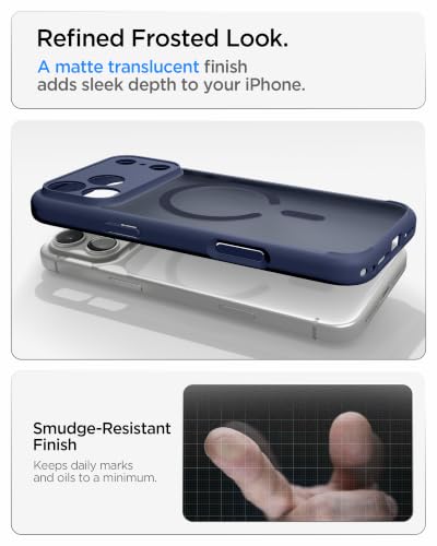 Image of Spigen Ultra Hybrid MagFit for iPhone 17 Pro Max Case, Frost Deep Blue