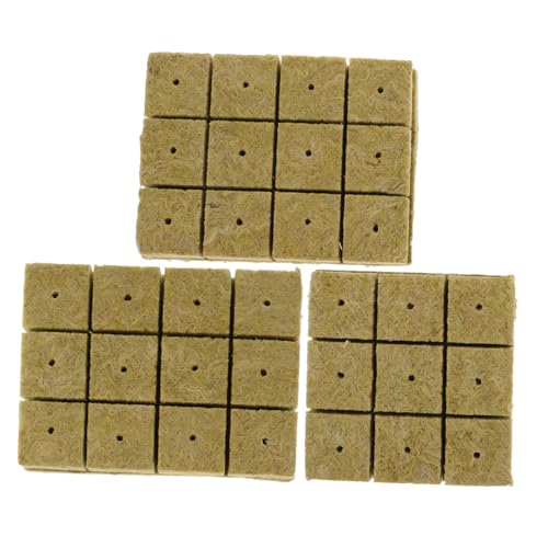 TOGEVAL Steinwolle Würfel Hydroponische Anzuchtblöcke für Bodenlose Kulturen Wasserspeicherndes Atmungsaktives Nährmedium Wiederverwendbar Praktische Grow Cubes für Stecklinge und