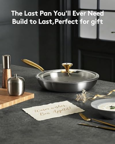 Titanium Pans for Cooking, Ø12in with Lid, Au Grantin Pan — view 2
