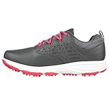 Skechers Damen Pro 2 wasserdichte Spiked Golfschuhe - Charcoal/Rosa - UK 4