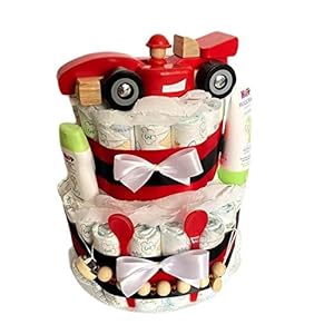 Luiertaartmagie – racewagen luiertaart voor jongens in mooie kleuren babygeschenk babyshower doop geboorte souvenir