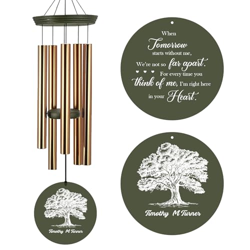 Image of Astarin Personalized Memorial Wind Chimes Gift for Loss of a Loved One,Customized Sympathy Wind Chimes,Bereavement /Memorial Gifts in Memory of Loved One Loss for Outside(Produced in Texas)