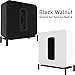 Real Wood Stand for Sub 4,The Holder Accessories Protect Sonos Sub 4 for Sound Better,Secure Stable Wooden Mount with Metal Frame for Sonos Sub 4, Sub 3, Sub 2, (Walnut) (Black)