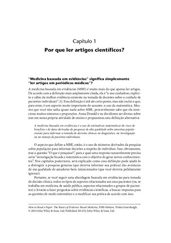 Como Ler Artigos Científicos: Fundamentos da Medicina Baseada em Evidências