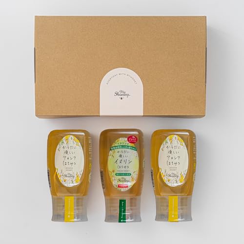 MYHONEY (マイハニー) チューブボトル3本セット(アカシア300g×2・イヌリン300g)ギフトボックス入り プレゼント ギフト【 生はちみつ専門店 マイハニー 】