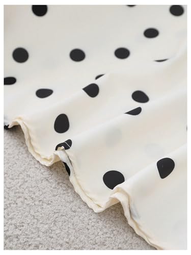 SHENHE Women's High Waisted A Line Flowy Maxi Skirt Polka Dots Elegant Vintage Swing Long Skirt3