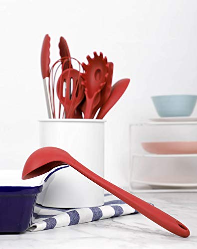 Rorence 9 Pieces Silicone Cooking Kitchen Utensil Set - Wine Red - Thumbnail 5