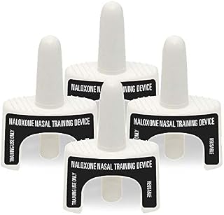 Demo Training Devices for Instructional Use in Nasal Naloxone Administration. Ideal for Hands-On Practice and Demonstration - Pack of 4. Contains NO Medicine.