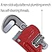 Small Pipe Wrench, 6 Inch Adjustable Plumbers Wrench Mini Plumbing Tools Straight Heavy Duty for Tight Spaces(1PC)