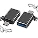Micro USB to USB, Micro USB 2.0 OTG Adapter (2 Pack) On The Go Adapter Micro USB Male to USB Female Compatibl Samsung S7 S6 Edge S4 S3, LG G4, Dji Spark Mavic Remote Controller, Android Tablets (Gray)