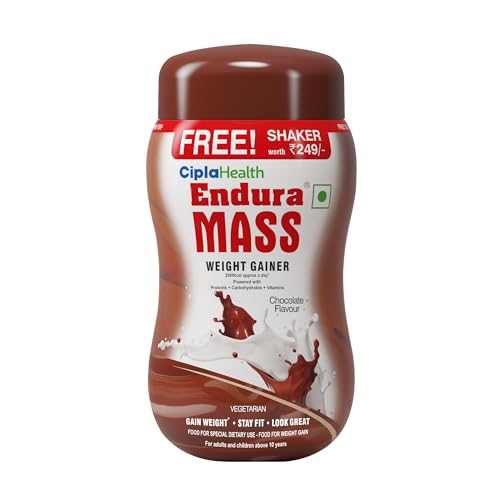 Image of Endura Mass Weight Gainer 500 g Chocolate Flavour Shaker Free | Ideal for Children above 10 years, men, women & athletes