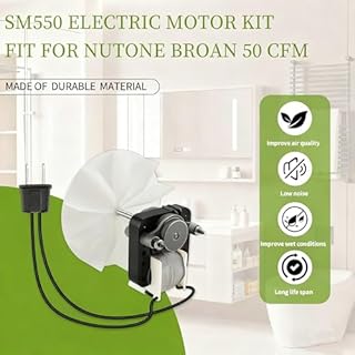 Universal Bathroom Fan Motor Replacement Kit, FUNCYboo SM550 Electric Vent Fan Motors Kit 50 CFM Compatible with Nutone Broan Exhaust Vent Fan Motor 120V 3000RPM