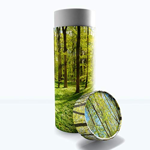 Image of Eco Friendly Emerald Forest Biodegradable Cremation Urns - Adult Ashes Scattering Tube