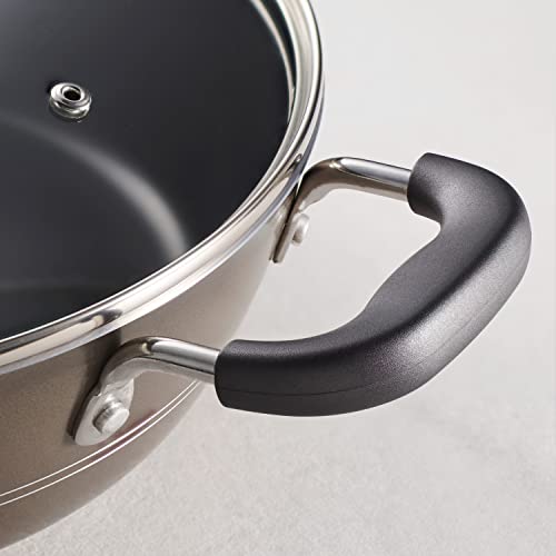 Tramontina Sicilia 8-Piece Non Stick Cookware Set with Glass Lids, Aluminum Nonstick Pots and Pans Kitchen Set (Hazelnut) by Tramontina - Image 5