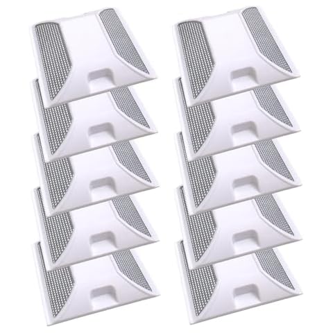 Road Reflectors Pack of 10 | 4 by 4 inch Street Pavement & Asphalt Stud Markers | Great for Speed Bumps, Sidewalks, Pedestrian Crossings, Freeways & Driveways | Industrial Grade (White) Cover