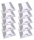 Road Reflectors Pack of 10 | 4 by 4 inch Street Pavement & Asphalt Stud Markers | Great for Speed Bumps, Sidewalks, Pedestrian Crossings, Freeways & Driveways | Industrial Grade (White)
